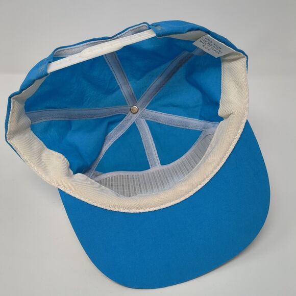 Reno Snapback Hat Blue One Size Adjustable Embroidered 6 Panel Nylon - Picture 7 of 9